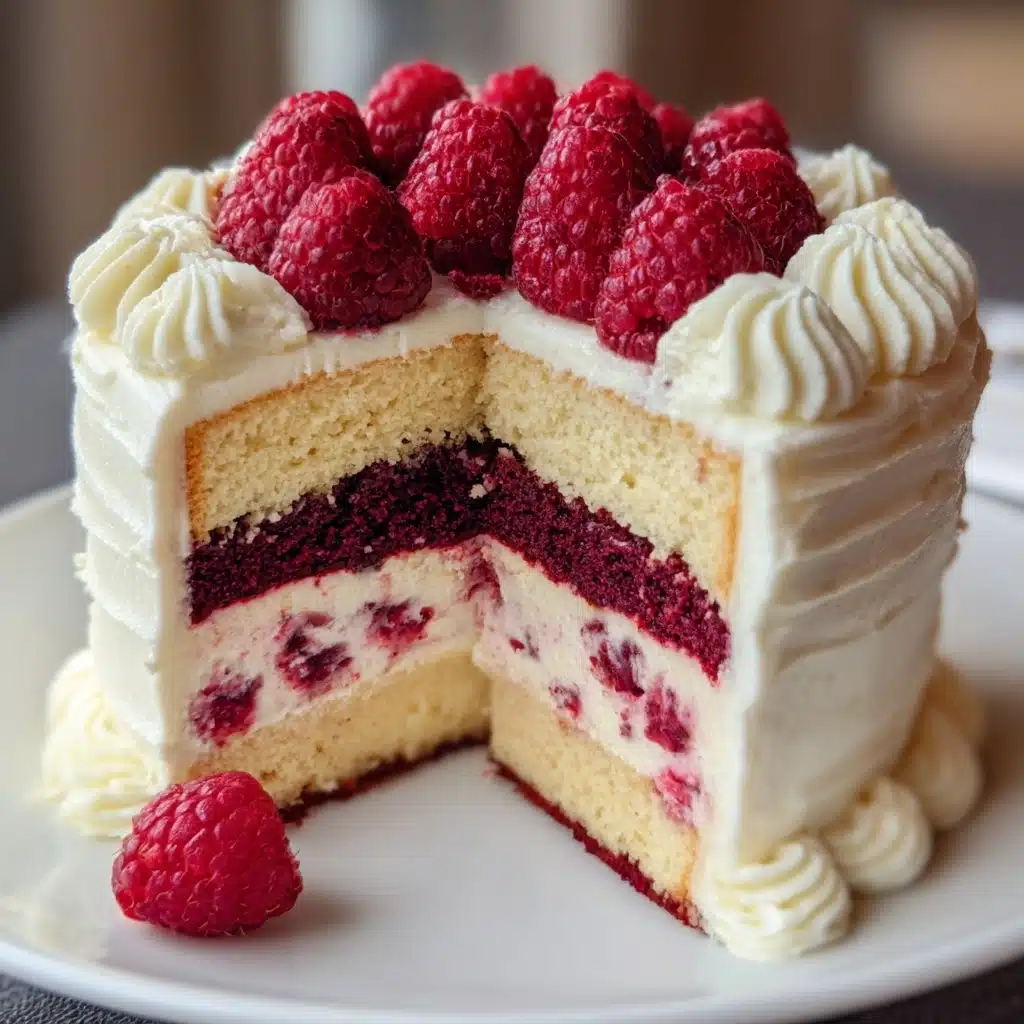 White Chocolate Raspberry Poke Cake Recipe - Recipe Image
