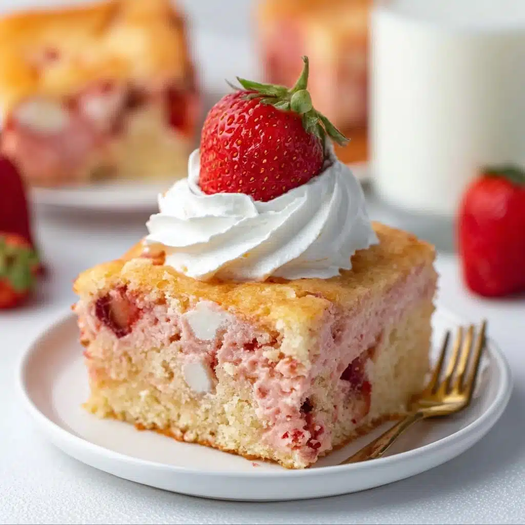 Strawberry Earthquake Cake Recipe Card Recipe
