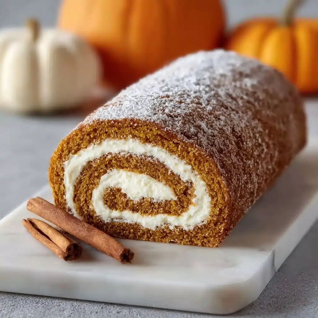 Fall Pumpkin Spice Roll Cake Recipe - Recipe Image