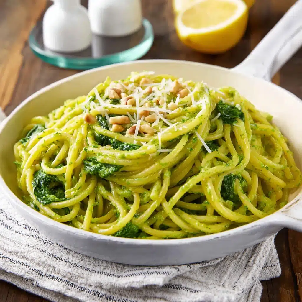 Lemon Spinach Pasta Recipe - Recipe Image