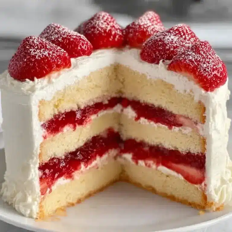 Vanilla Cake with Strawberry Filling Recipe