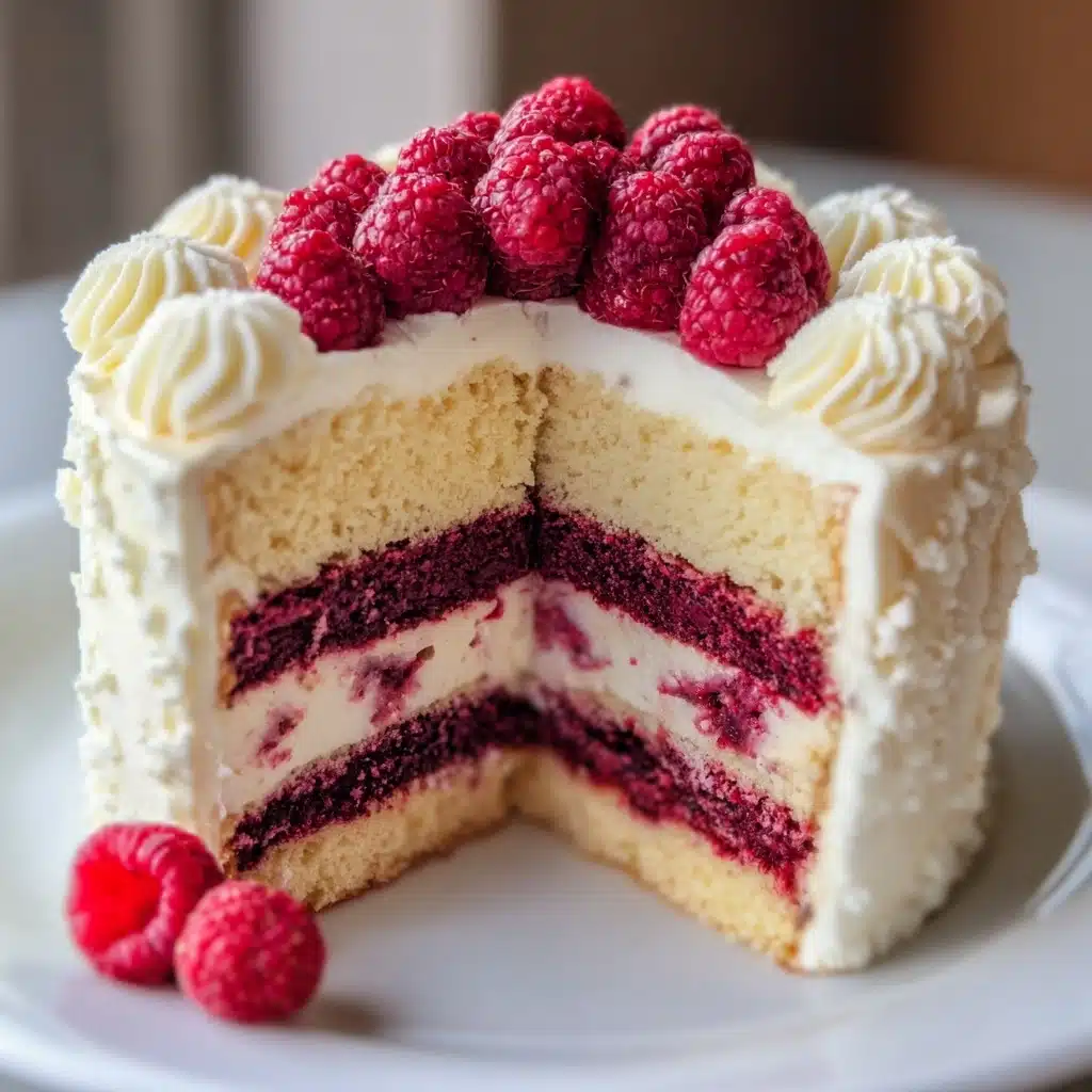 White Chocolate Raspberry Poke Cake Recipe - Recipe Image