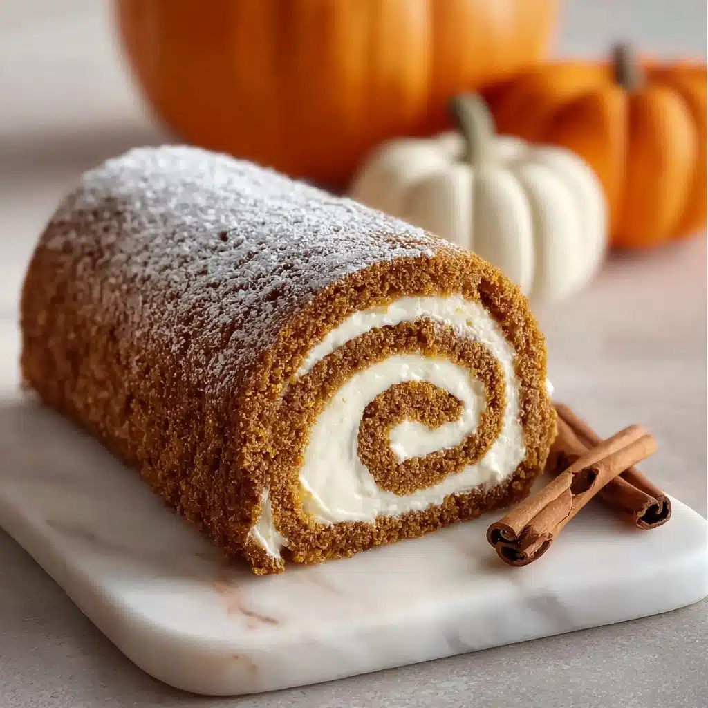 Fall Pumpkin Spice Roll Cake Recipe - Recipe Image