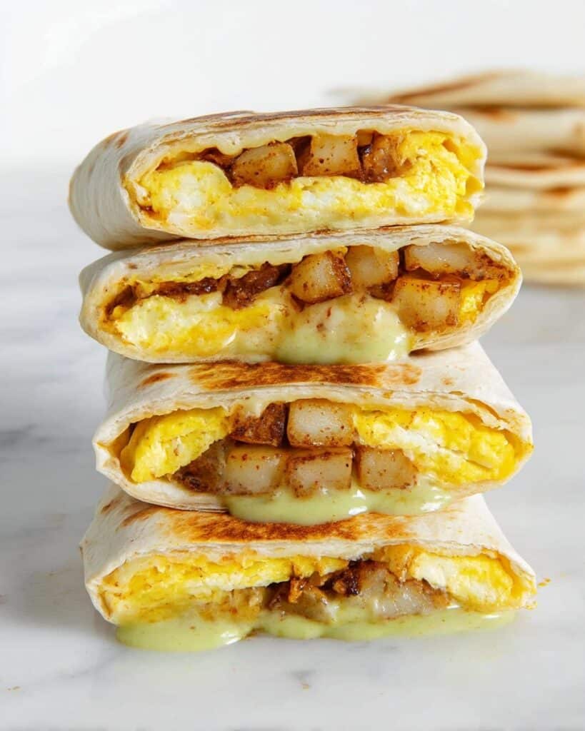 Breakfast Crunchwraps with Eggs, Cheddar, and Crispy Potatoes Recipe