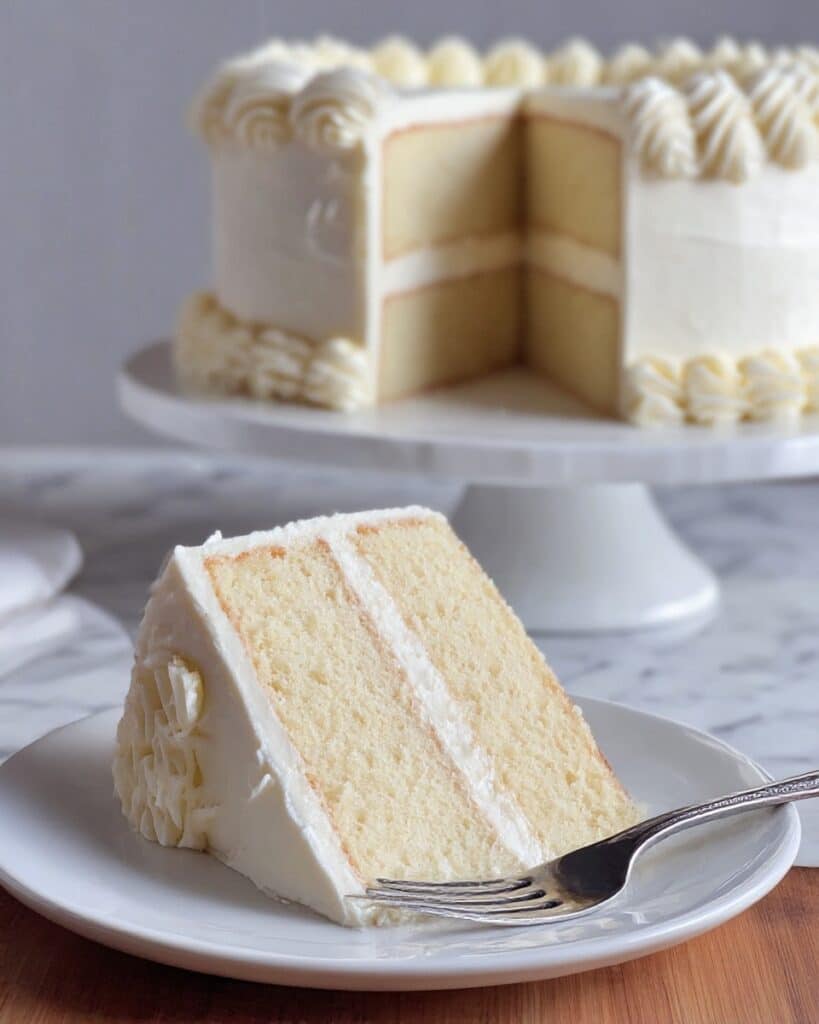 Moist Vanilla Almond Cake Recipe