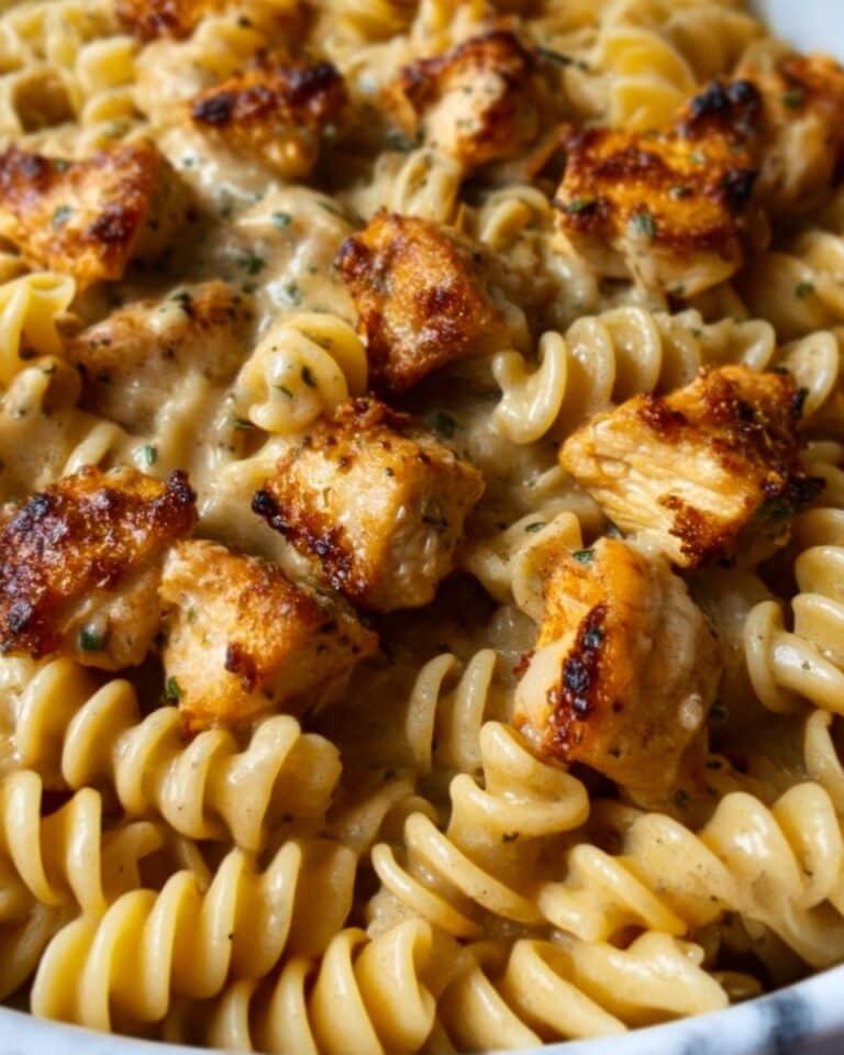 Cheesy Cajun Garlic Chicken Rotini Skillet Recipe