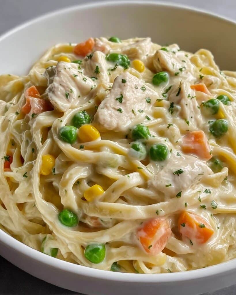 Quick Chicken Pot Pie Pasta Recipe