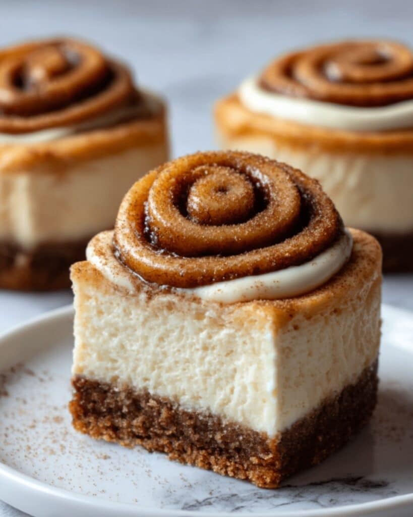 Mini Cinnamon Roll Cheesecakes Recipe