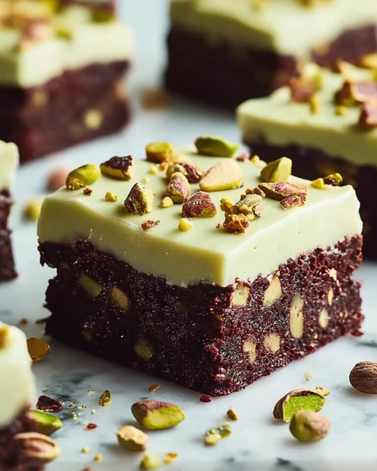 Pistachio Brownies with Pistachio Ganache Recipe