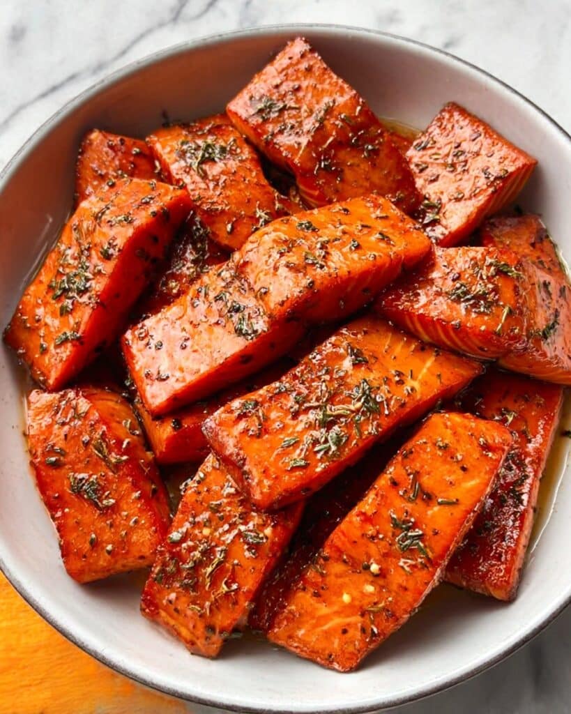 Spicy Maple Glazed Salmon for Two Recipe