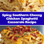 Spicy Southern Cheesy Chicken Spaghetti Casserole Recipe