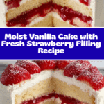 Vanilla Cake with Strawberry Filling Recipe
