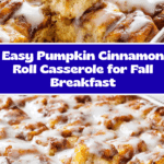 Pumpkin Cinnamon Roll Casserole Recipe