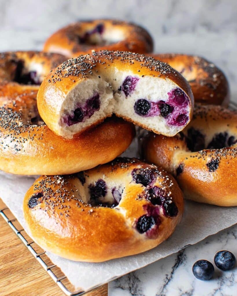 Easy 4 Ingredient Blueberry Bagel Recipe