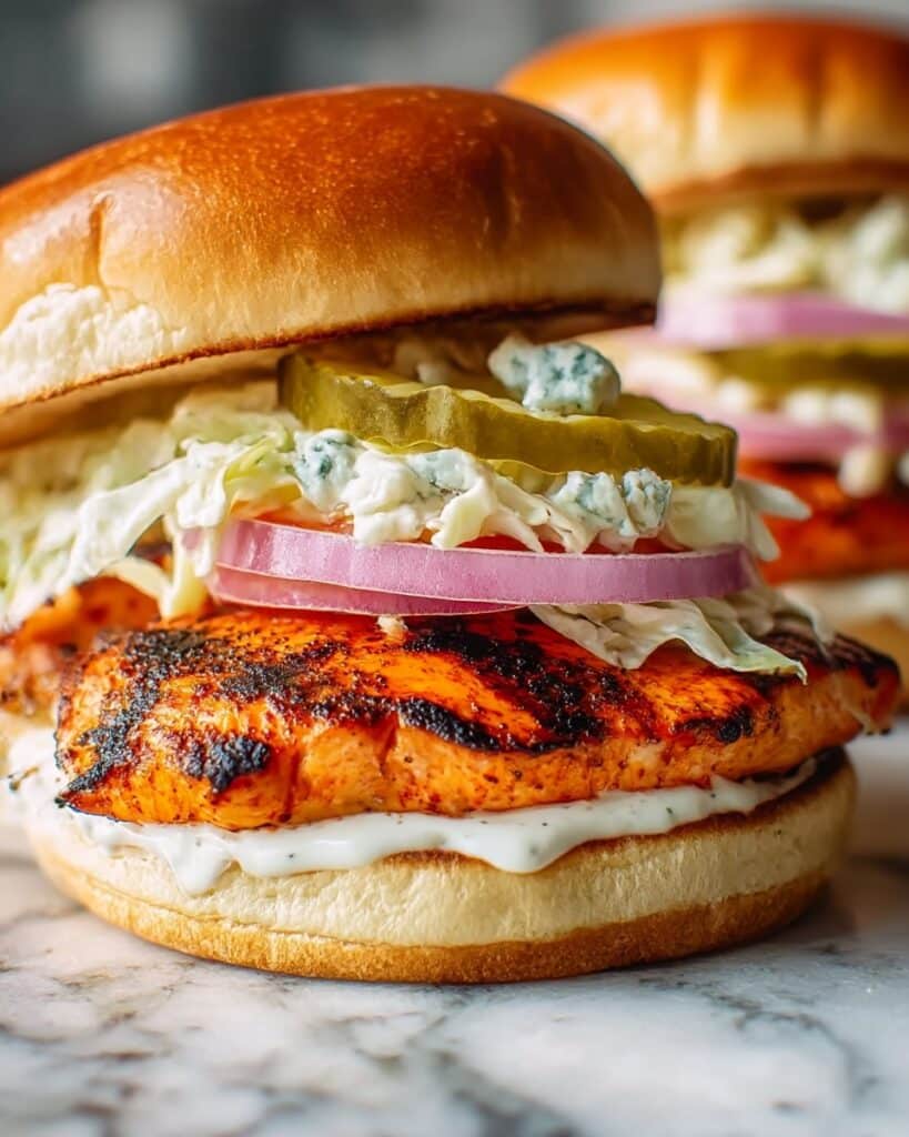 Grilled Buffalo Chicken Sandwiches Recipe