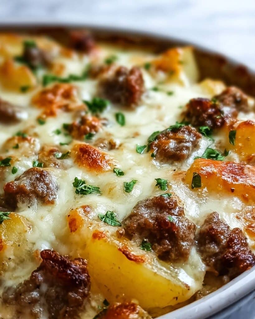 Slow Cooker Steak and Cheddar Potato Casserole Recipe