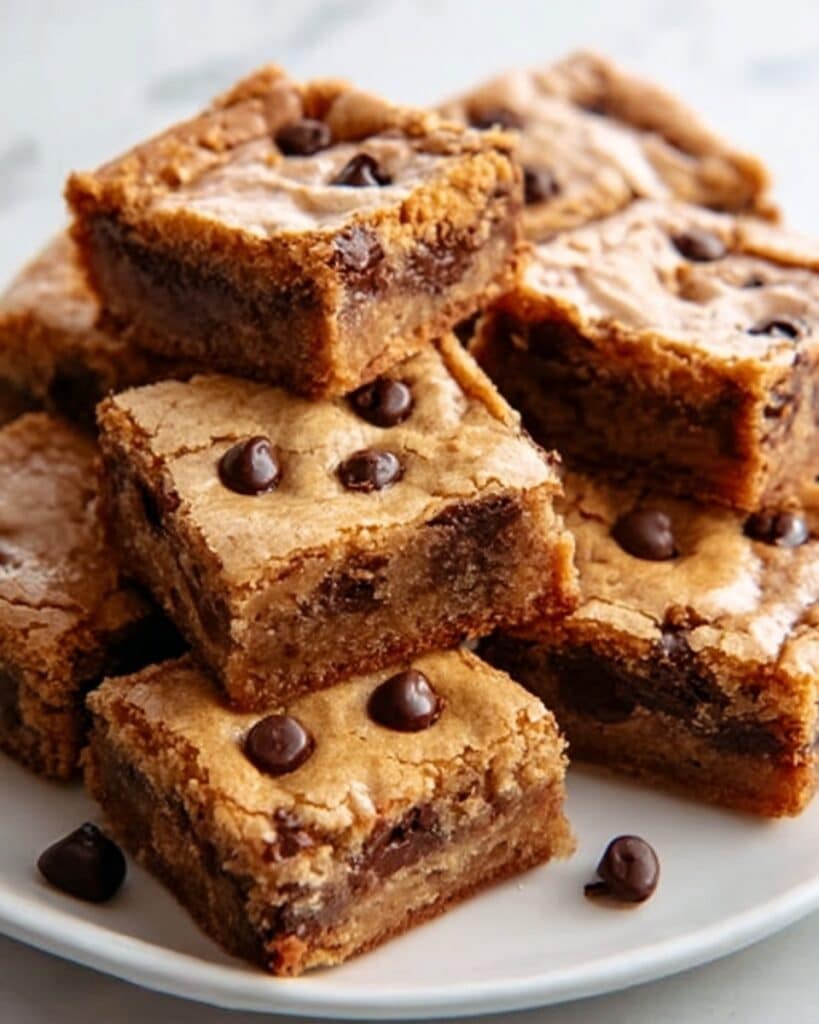 Healthy Peanut Butter Greek Yogurt Breakfast Blondies Recipe