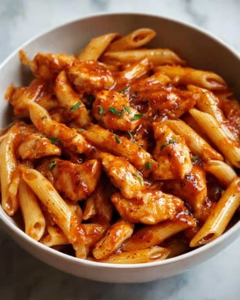 Make One-Pan Tangy Honey BBQ Chicken Penne for a Quick Dinner Delight! Recipe