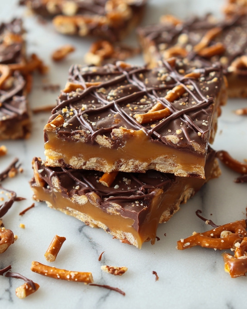 Salted Caramel Pretzel Bark Recipe