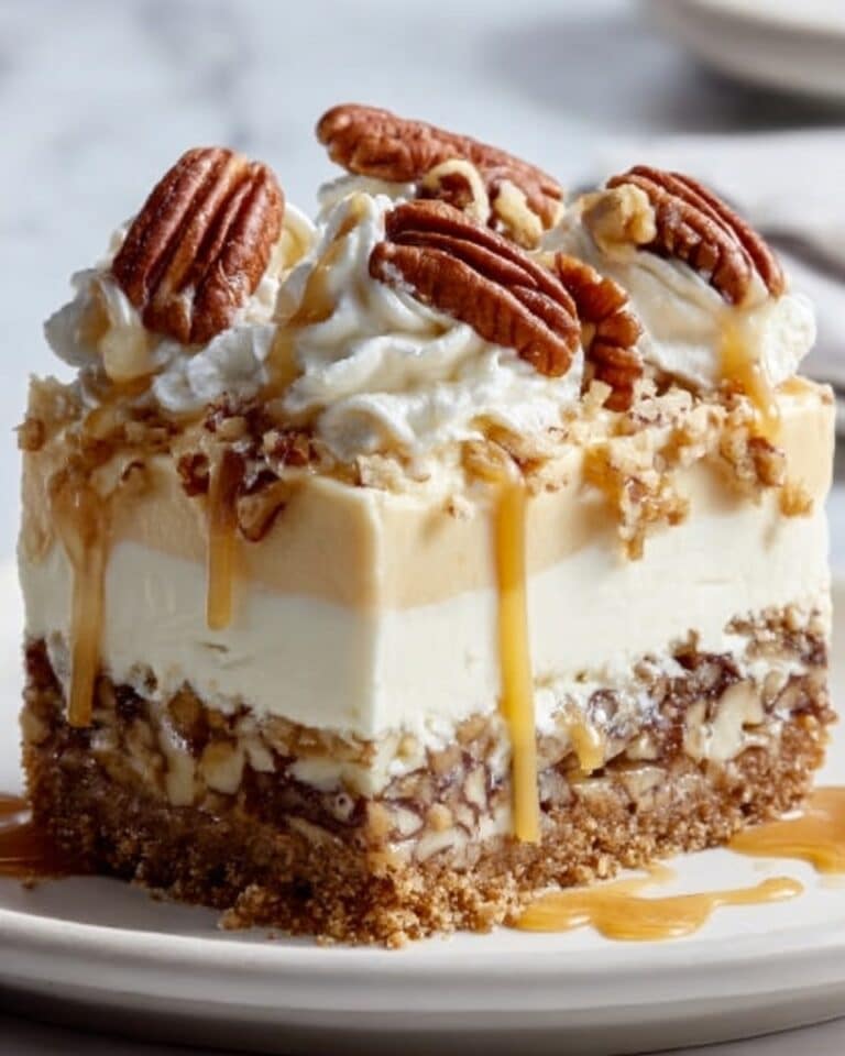 Creamy No-Bake Pecan Pie Lasagna Recipe