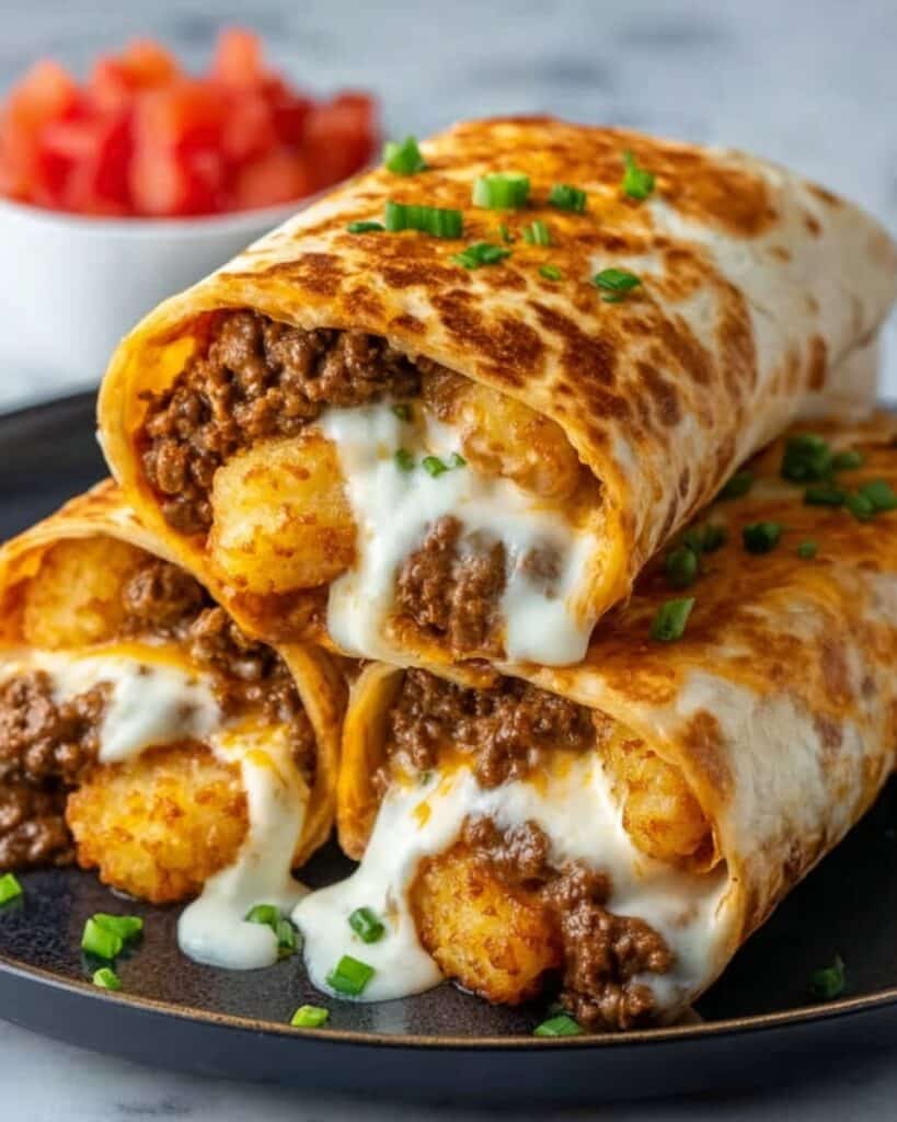 Cheesy Potato Burritos Recipe