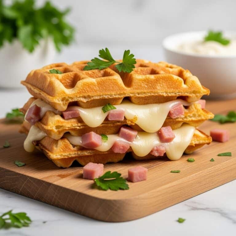 Best Crunchy Ham Cheese Chaffles Ever Recipe