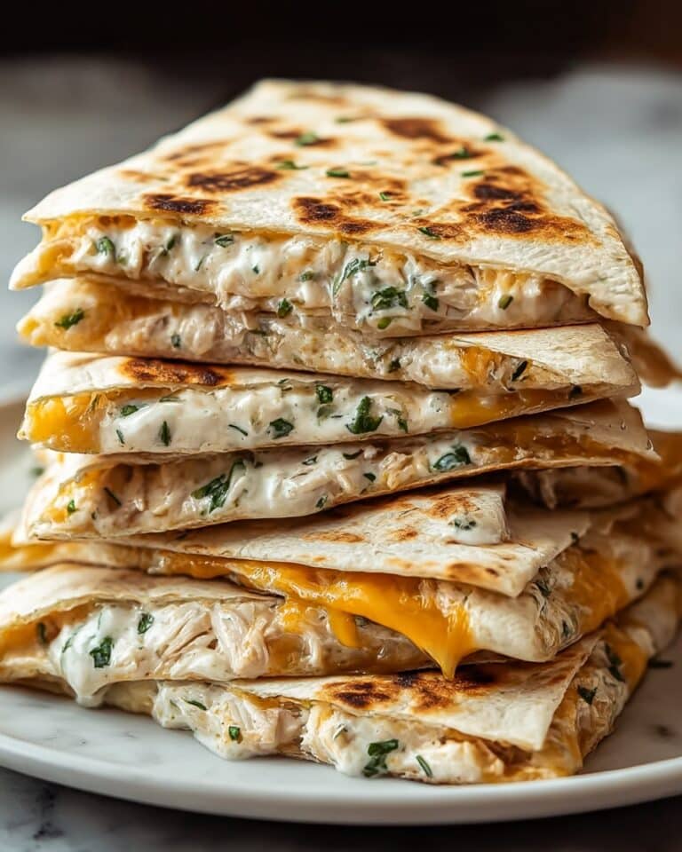 High-Protein Chicken Ranch Quesadilla Recipe