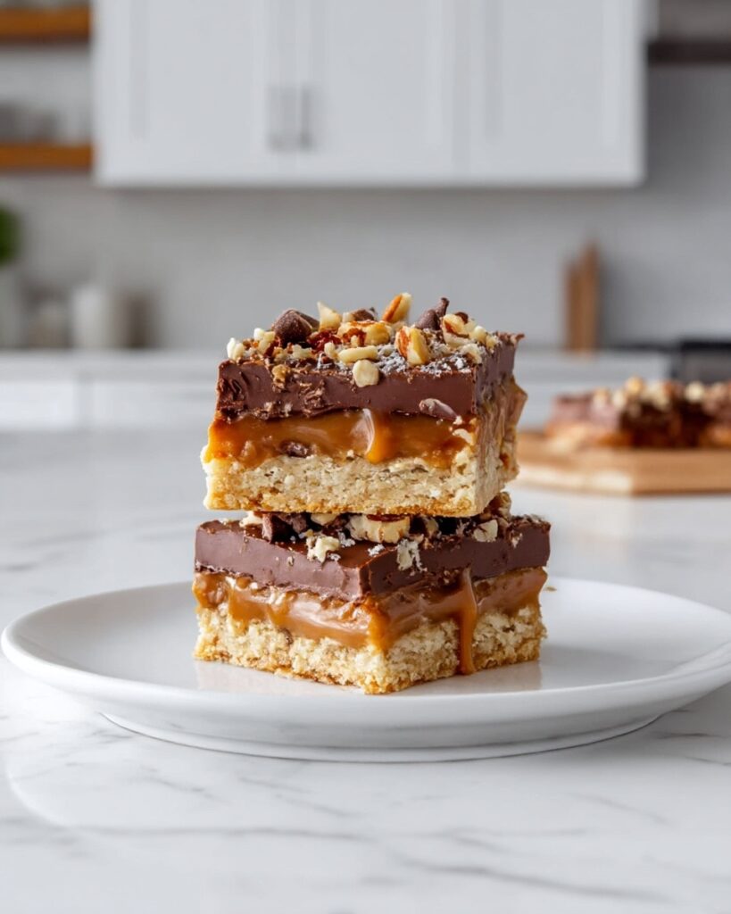 Caramel Chocolate Crunch Bars Recipe