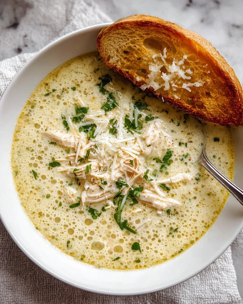 Garlic Parmesan Chicken Soup Recipe - Recipe Image