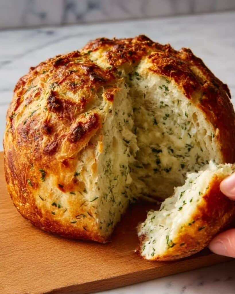 Garlic Herb Dutch Oven Bread Recipe