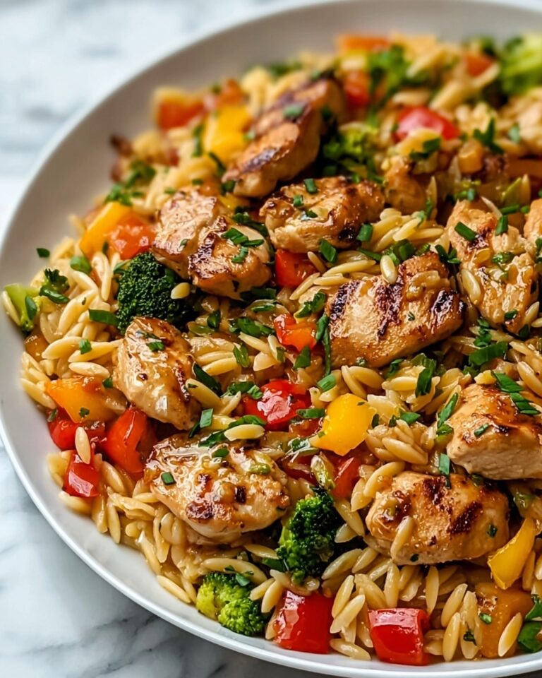Lemon Chicken & Veggie Orzo Stir Fry Recipe