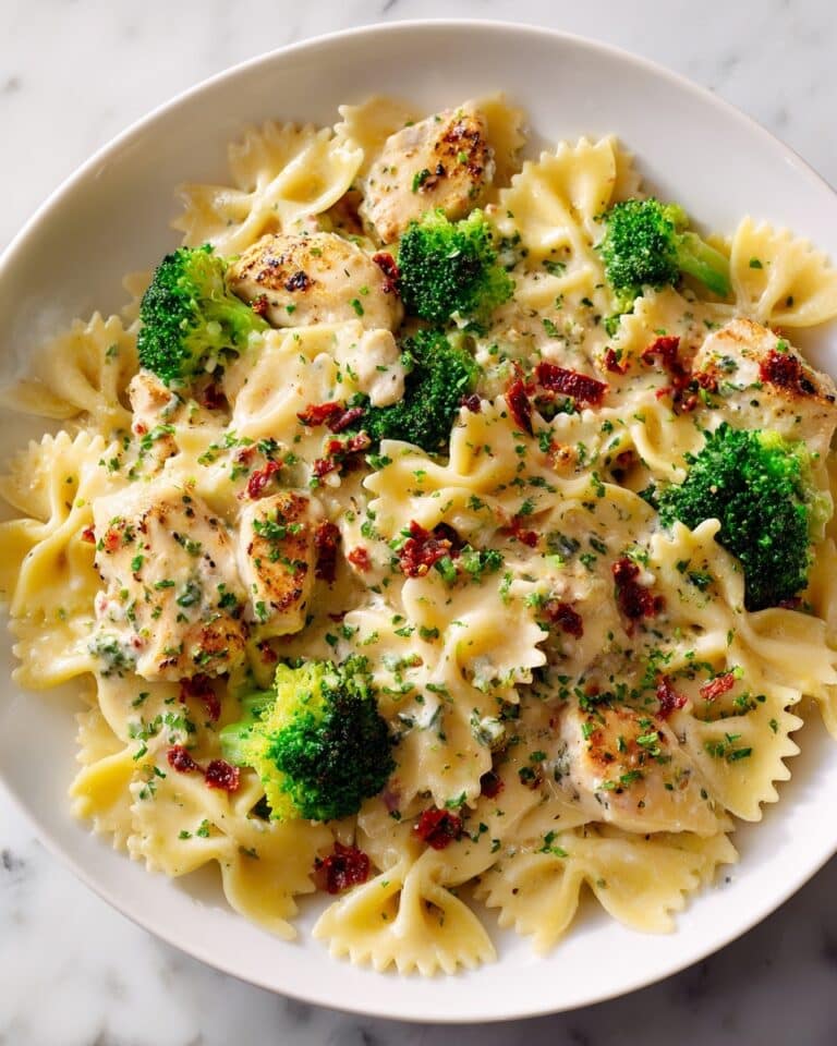 Cowboy Butter Lemon Bowtie Chicken with Broccoli Recipe