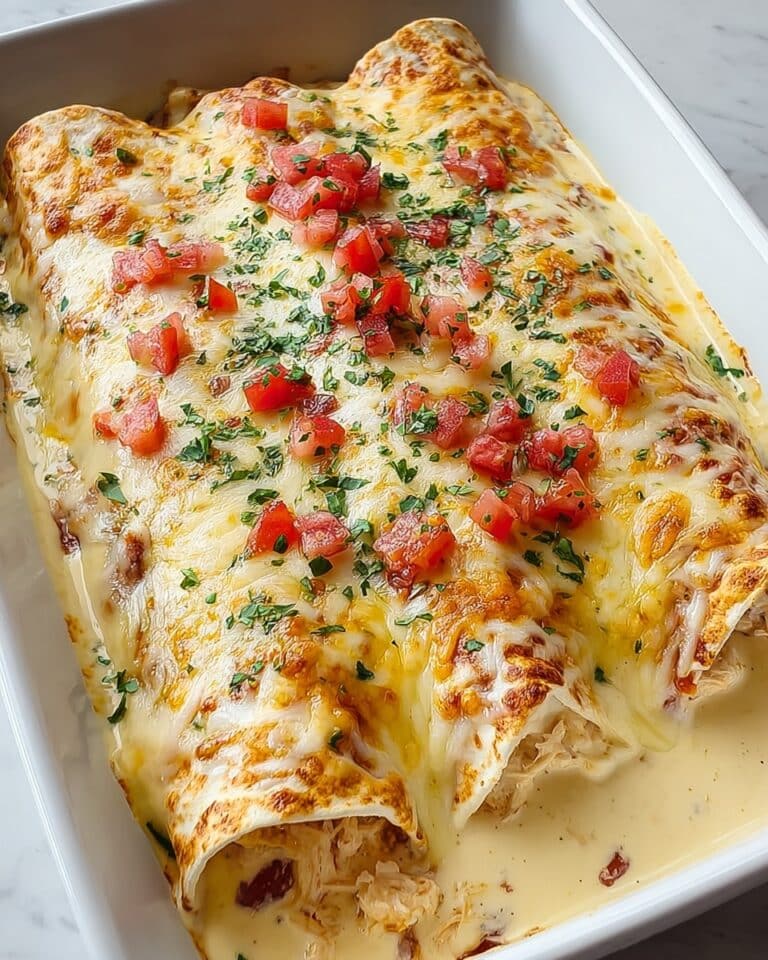 Queso Chicken Enchiladas Bake Recipe