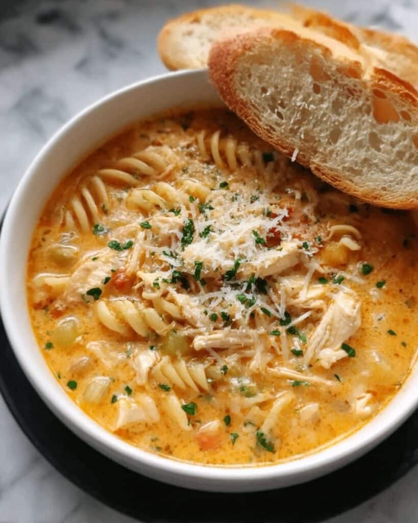 Crockpot Chicken Parmesan Soup Recipe