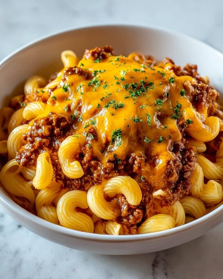 Crockpot Ground Beef Sloppy Joe Pasta Recipe