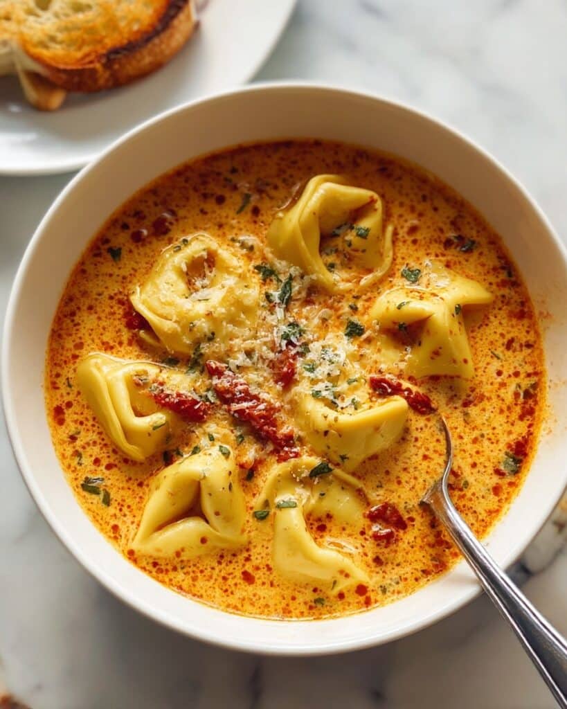 Cheesy Tomato Tortellini Soup Recipe