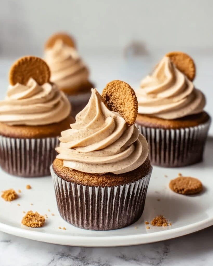 Caramelized Biscuit (Biscoff) Cupcakes Recipe