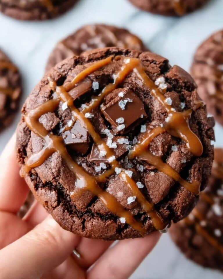 Double Chocolate Salted Caramel Cookies Recipe