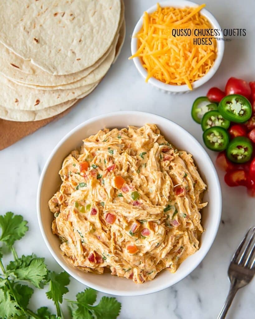 Slow Cooker Queso Chicken Tacos Recipe