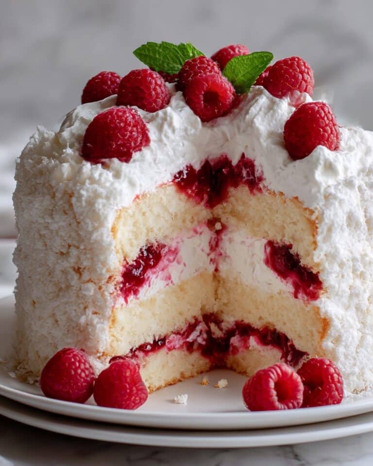 Raspberry Angel Food Cake Recipe