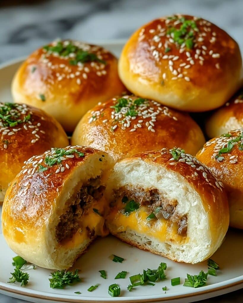 Irresistibly Cheesy Garlic Parmesan Cheeseburger Bombs Recipe