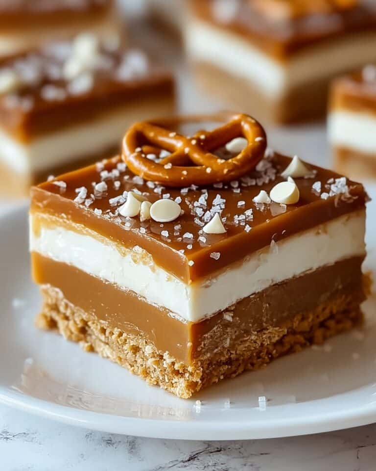 Quick No-Bake Salted Caramel Pretzel Bars Recipe