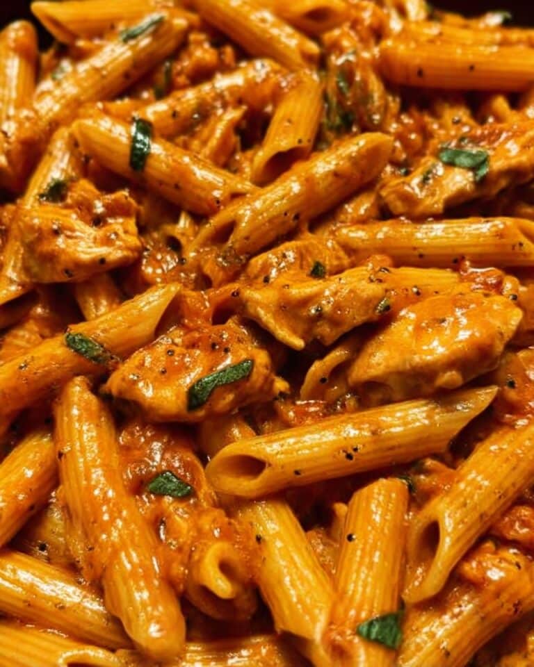 One-Pan Tangy Honey BBQ Chicken Penne Recipe