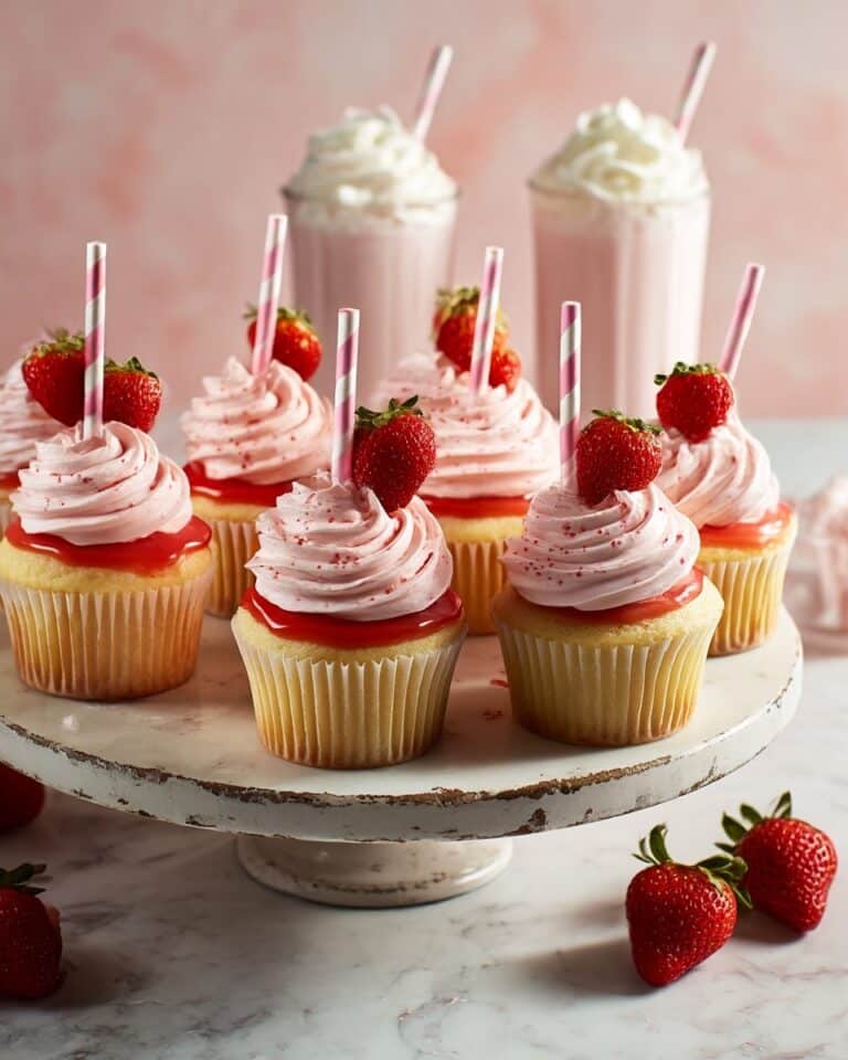 Strawberry Milkshake Cupcakes Recipe