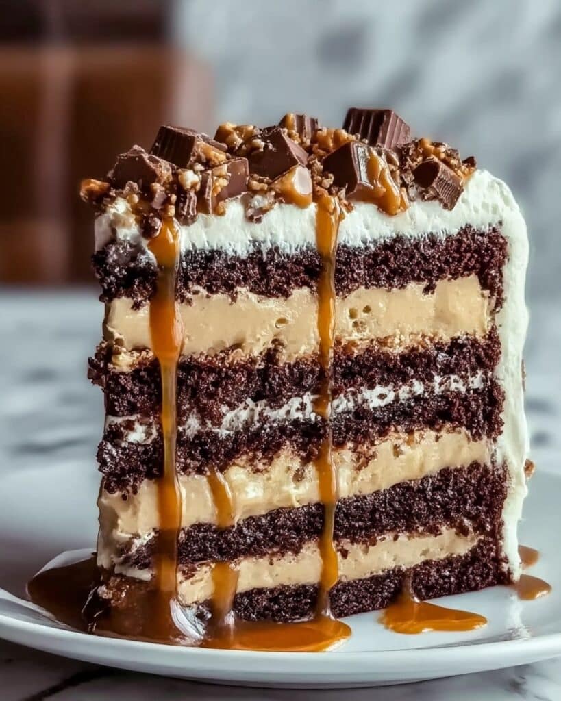 Irresistible Chocolate Caramel Toffee Crunch Cake Recipe
