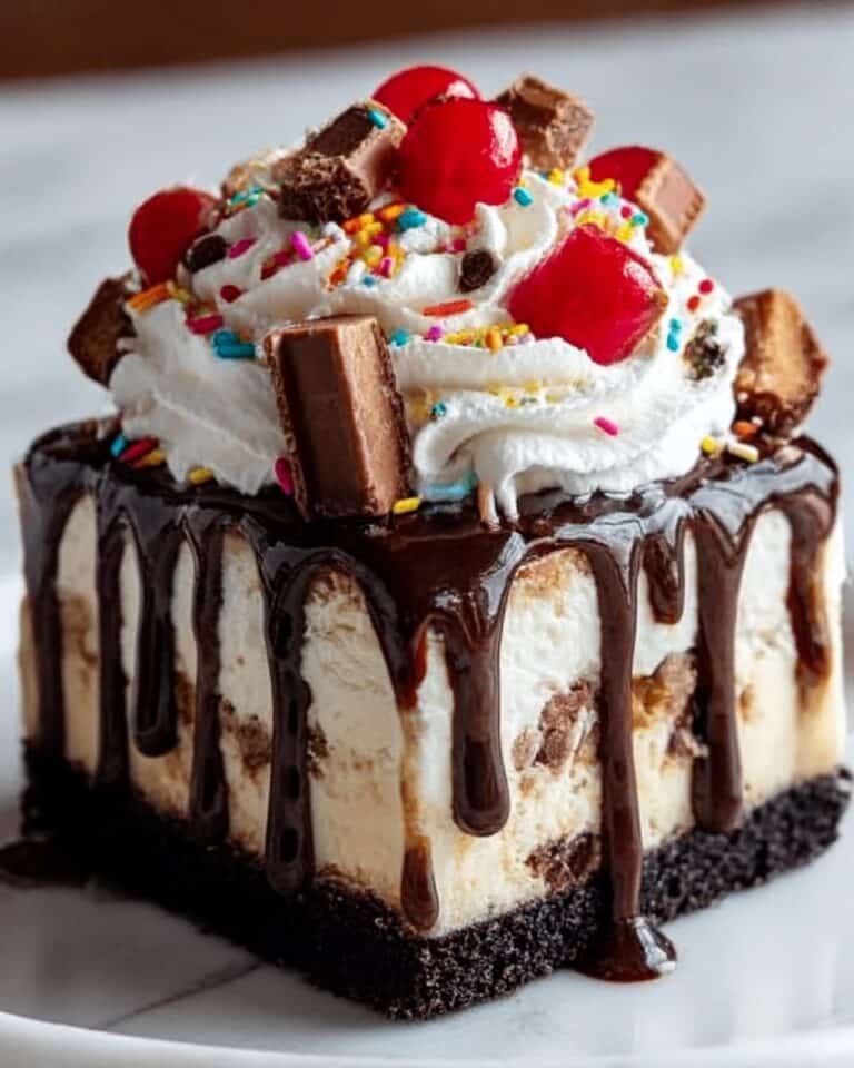 Hot Fudge Sundae Brownie Cheesecake Recipe